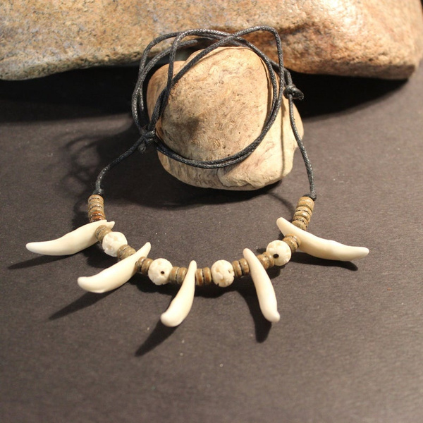 Large Wolf Tooth Necklace Wolf Teeth Necklace Wolf Necklace Wolf Tooth  Necklace Adjustable African Native American Large Wolf Tooth Necklace - Etsy